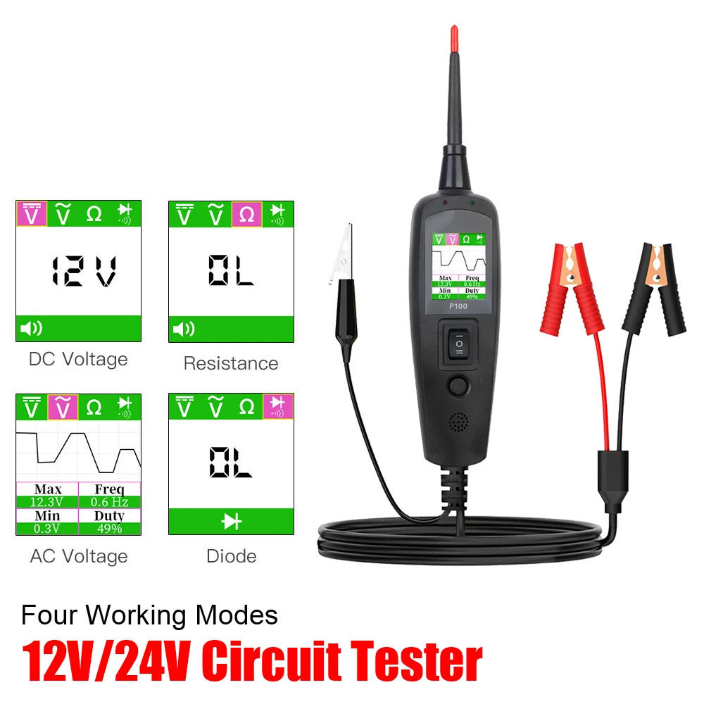 Power Tools In Automotive - P100 Automotive Circuit Tester 12V 24V