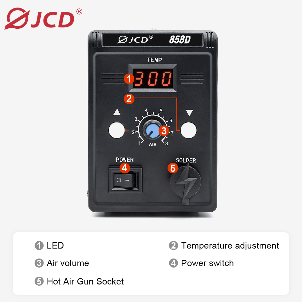 JCD Hot Air Gun 858D BGA Rewor - Heat Gun Variable 评论和价格