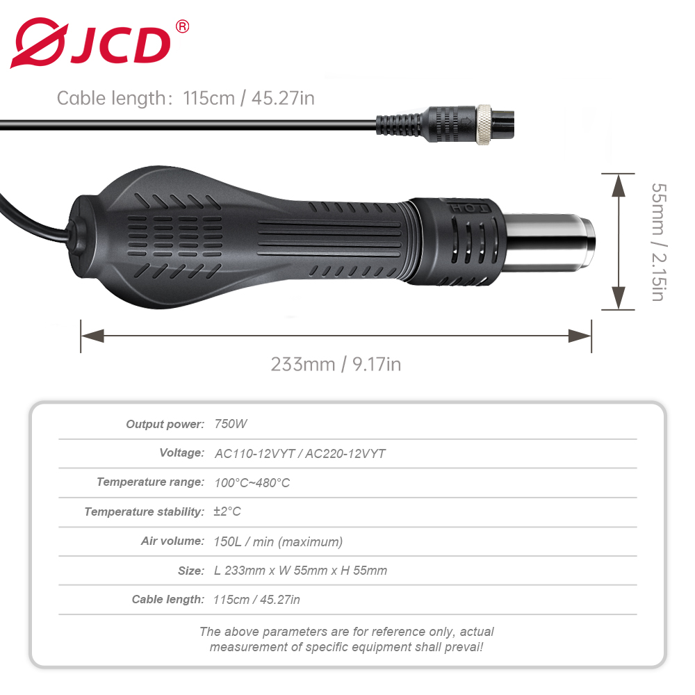 JCD HOT AIR GUN Soldering stat - Heat Gun Variable 评论和价格