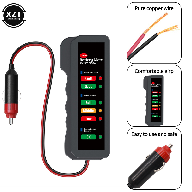 Car Battery Tester 6 LED Displ - Power Tools In Automotive 评论和价格